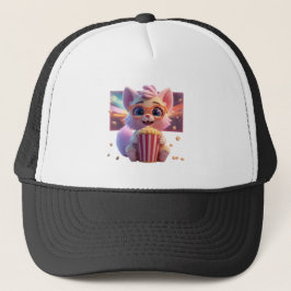 Moeie Popcorn Kitty Hoed Trucker Pet