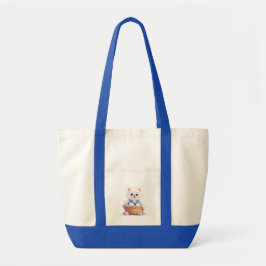 Moeie Pup in Mand Tote Bag