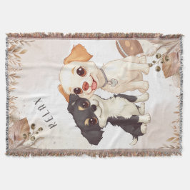 Moeie Puppies en Voetbal Design Deken