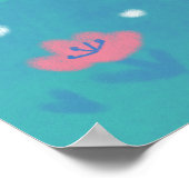Moeie Puppy met Bloemen Poster (Hoek)