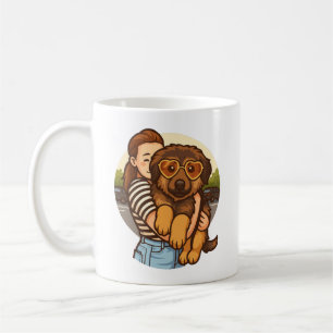 Moeie Puppy met Hart Zonnebril Koffiemok
