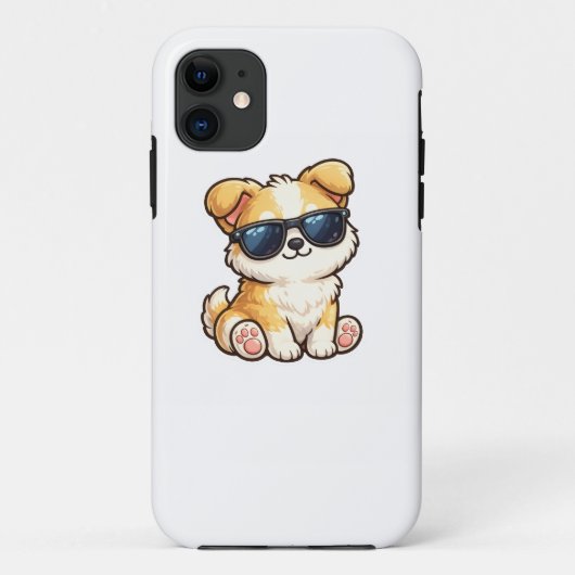 Moeie Puppy met Zonnebril Kawaii Design Case-Mate iPhone Case (Achterkant)