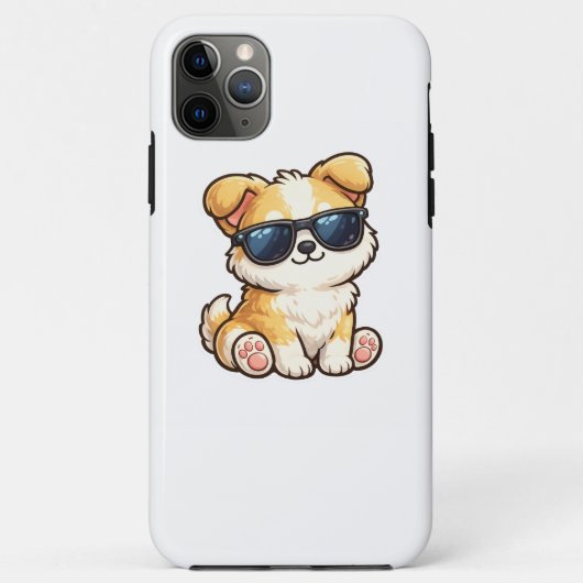 Moeie Puppy met Zonnebril Kawaii Ontwerp Case-Mate iPhone Case (Achterkant)