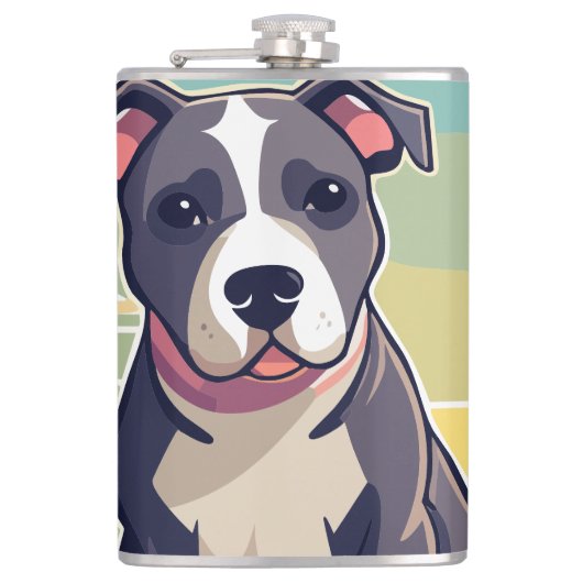 Moeie puppy ontworpen thermosfles heupfles (Voorkant)