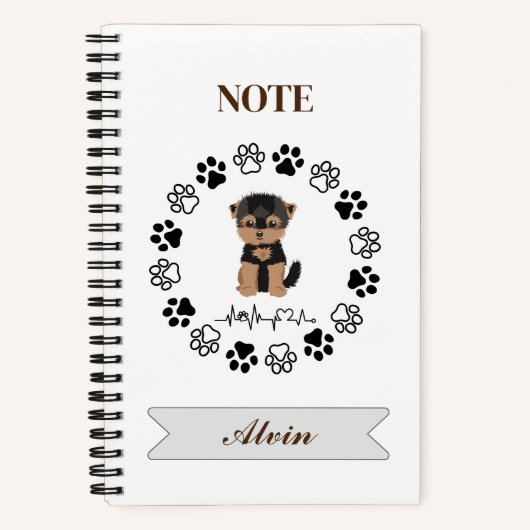 Moeie puppy - Spiraal Notebook Notitieboek (Voorkant)