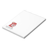Moeie rode bakkerij cake mixer notitieblok (Linkerzijde)