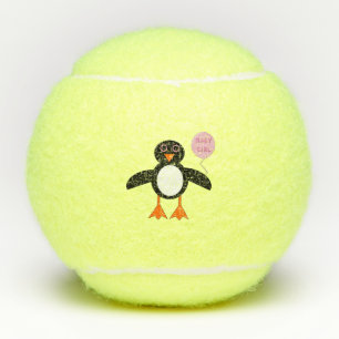 Moeie Roze Baby Meisje Pinguïn Tennisballen