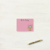 Moeie Roze Bloemige Uil Post-it Briefjes Post-it® Notes (Op bureau)