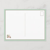 Moeie roze en aqua kustscooter briefkaart (Achterkant)
