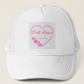 Moeie Roze Hart Trucker Hoed of Trucker Pet (Voorkant)