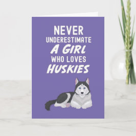 Moeie Roze Husky Kaarten Voor Baby Meisjes Kindere