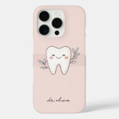 Moeie Roze Tandarts Gepersonaliseerd Case-Mate iPhone Case (Achterkant)