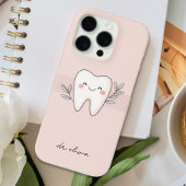 Moeie Roze Tandarts Gepersonaliseerd Case-Mate iPhone Case