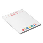 Moeie schoolpictogrammen Persoonlijk notitieblok v (Schuin)