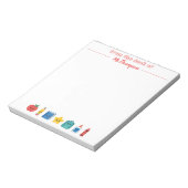 Moeie schoolpictogrammen Persoonlijk notitieblok v (Linkerzijde)