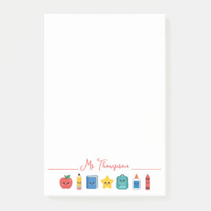 Moeie Schoolpictogrammen Persoonlijke Leerkracht Post-it® Notes