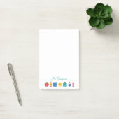 Moeie schoolpictogrammen voor de leraar op maat post-it® notes (Kantoor)