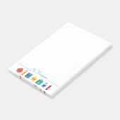 Moeie schoolpictogrammen voor de leraar op maat post-it® notes (Schuin)