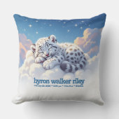 Moeie Sneeuwluipaard slaapt op wolken Natal Kussen (Voorkant)