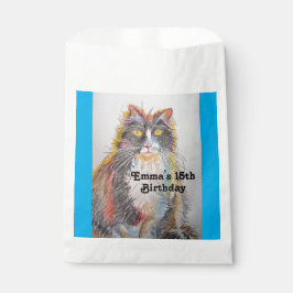 Moeie tabby kat kunst huisdier dier feest cadeauta bedankzakje