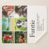 Moeie Tante Tante Moderne Fotocollage Sherpa Deken (Voorkant (horizontaal))