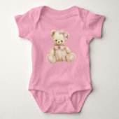 Moeie teddybeer baby body romper (Voorkant)