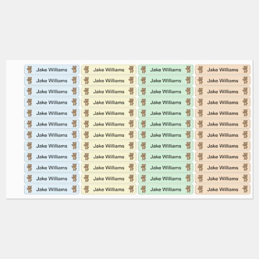 Moeie Teddyshirt Naamlabels voor Kinderkleding Sch Labels (Vel)