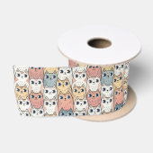 Moeie Tekenfilmkatten Satijnen Lint (Spoel)