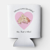 Moeie Uilen Die Van Je Houden Baby Shower Valentij Blikjeskoeler (Achterkant)