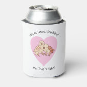 Moeie Uilen Die Van Je Houden Baby Shower Valentij Blikjeskoeler (Blikje Achterkant)