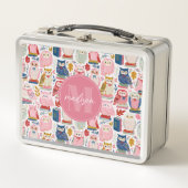 Moeie Uilen Metalen Lunchbox (Voorkant)