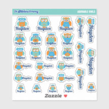 Moeie Uilen Op Maat Gemaakte Naamlabels | School