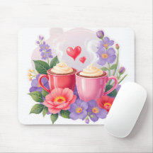 Moeie Valentijnskaasmokken met bloemen en harten