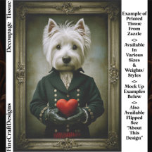 Moeie Victoriaanse Westie-hond, Rode Hart ES9 deco