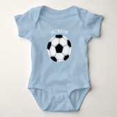 Moeie Voetbal Persoonlijke Baby Sport Romper (Voorkant)