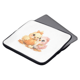 Moeie vogels Halloween Pompoen Laptop Hoes