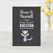 Moeie Wasbeer Kaarten Grappige Dieren Humor Grap (Gele Bloem)