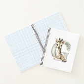 Moeie waterkleur baby dier alfabet Giraffe Notitieboek (Binnen)