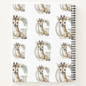 Moeie waterkleur baby dier alfabet Giraffe Notitieboek (Achterkant)