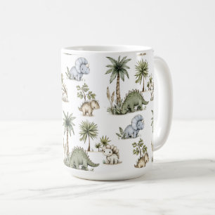 Moeie Waterverf Baby Dinosauriërs Koffiemok