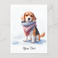 Moeie Waterverf Beagle Puppy Hond Gepersonaliseerd