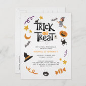 Moeie Wezens Halloween Monsters Verjaardagsfeestje Uitnodiging Briefkaart (Voorkant / Achterkant)