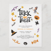 Moeie Wezens Halloween Monsters Verjaardagsfeestje Uitnodiging Briefkaart (Voorkant)