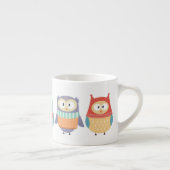 Moeie Winter Pastel Uilen Espresso Kop (Rechts)