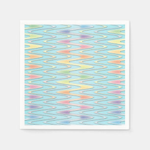 Moeie zigzag pastelkleur regenboogkleurige servett servet
