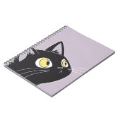 Moeie Zwarte Kat Cartoon - Notitieboek voor Kinder (Linkerzijde)