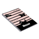 Moeie Zwarte Kat Notitieboek (Rechterzijde)