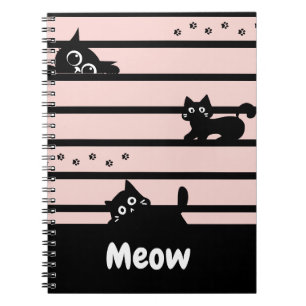 Moeie Zwarte Kat Notitieboek