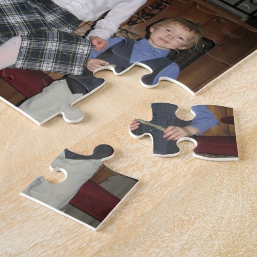 Moeilijk 18 Familie Foto Collage Jigzaag Puzzle Legpuzzel (Zijkant)