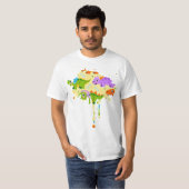 Moeilijk Aanpasbare Dinosaurus Afdruk T-shirt (Voorkant volledig)